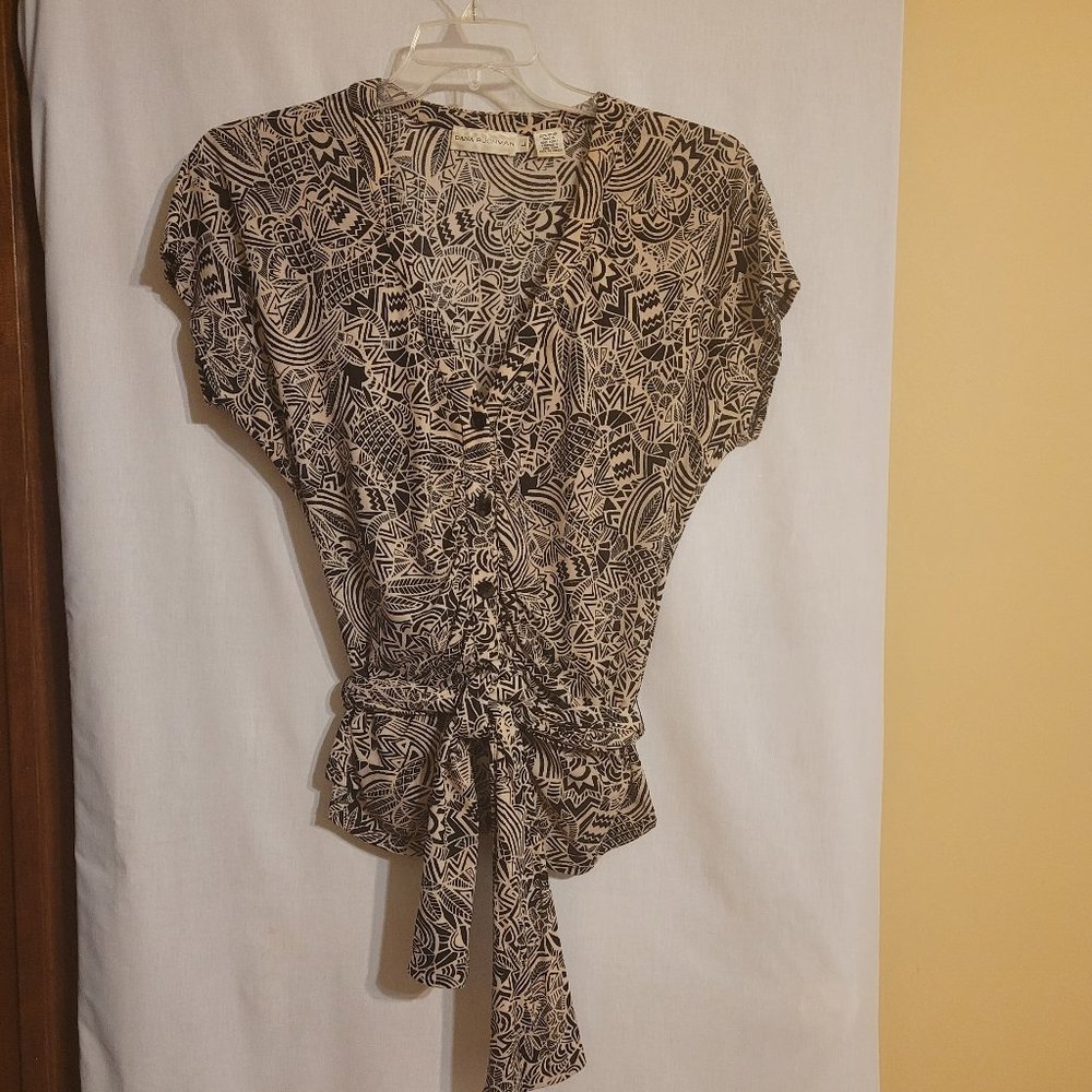 Dana Buckman summer blouse with gathers front and